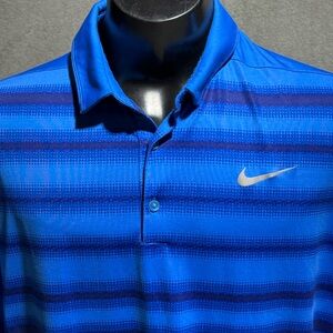 Nike Men's Vibrant Blue Polo Shirt